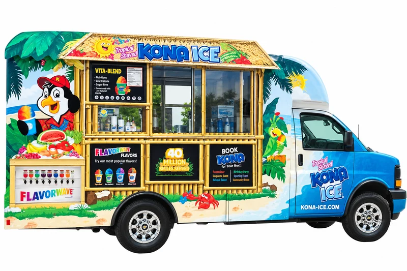 Kona Ice food truck — photo-based promotional cutout