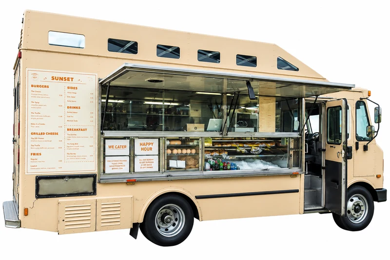 Sunset Smash food truck — photo-based promotional cutout